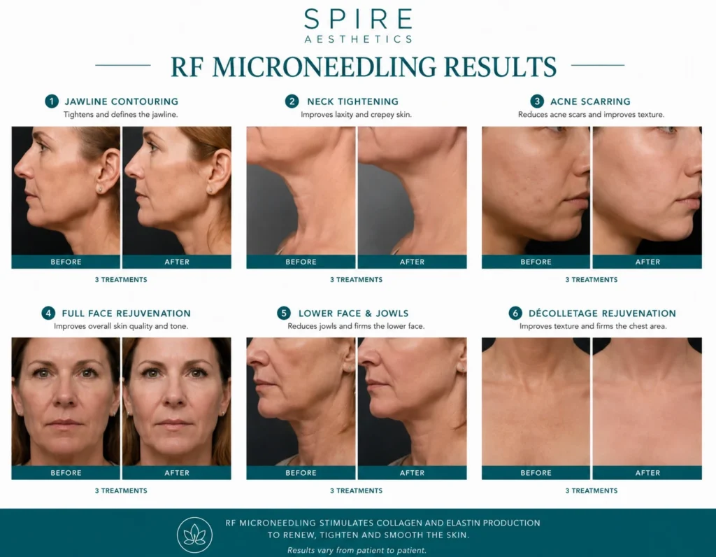 RF Microneedling Skin tightening Sandy results
